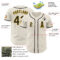 Custom Cream Black-Gold Authentic Baseball Jersey