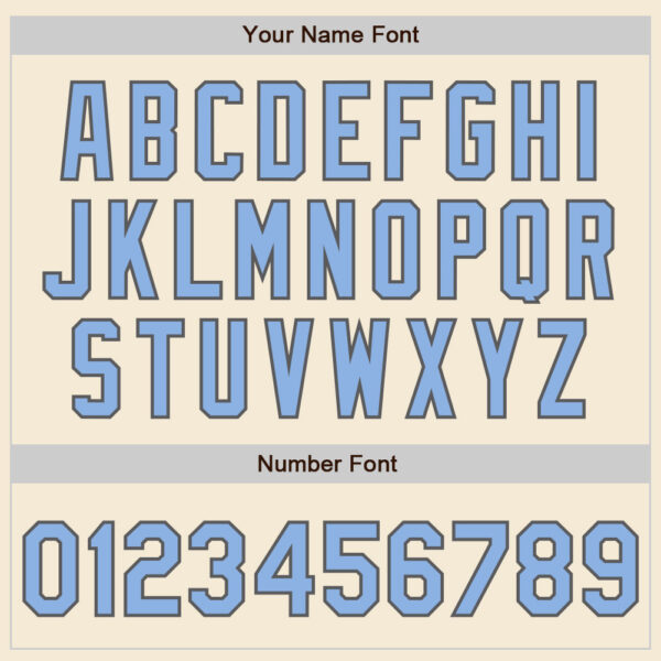 Custom Cream Light Blue-Steel Gray Authentic Baseball Jersey