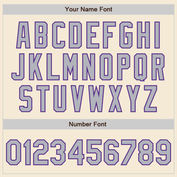 Custom Cream Gray-Purple Authentic Baseball Jersey