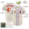 Custom Cream Orange-Purple Authentic Baseball Jersey
