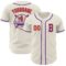 Custom Cream Orange-Purple Authentic Baseball Jersey