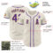 Custom Cream Purple-Old Gold Authentic Baseball Jersey