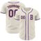 Custom Cream Purple-Old Gold Authentic Baseball Jersey