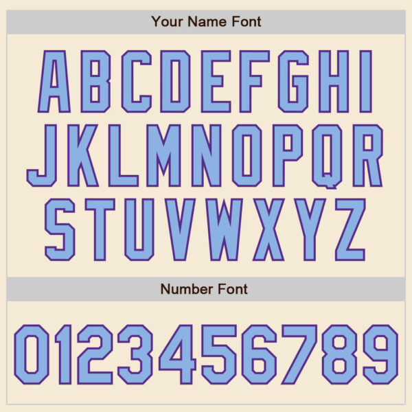 Custom Cream Light Blue-Purple Authentic Baseball Jersey