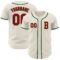 Custom Cream Red-Green Authentic Baseball Jersey