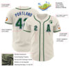 Custom Cream Green-Royal Authentic Baseball Jersey