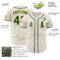 Custom Cream Green-Gold Authentic Baseball Jersey