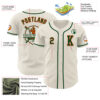 Custom Cream Green-Orange Authentic Baseball Jersey