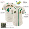 Custom Cream Kelly Green-Orange Authentic Baseball Jersey