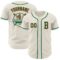 Custom Cream Kelly Green-Orange Authentic Baseball Jersey