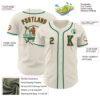Custom Cream Kelly Green-Orange Authentic Baseball Jersey