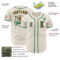 Custom Cream Kelly Green-Orange Authentic Baseball Jersey