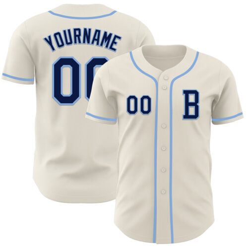 Cream1026_e0007b6f-2a84-490c-aab9-9e34decadc5c Custom Cream Navy-Light Blue Authentic Baseball Jersey