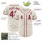 Custom Cream Crimson Authentic Baseball Jersey