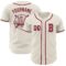 Custom Cream Crimson Authentic Baseball Jersey