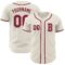 Custom Cream Crimson Authentic Baseball Jersey
