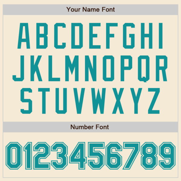 Custom Cream Teal Authentic Baseball Jersey