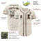 Custom Cream Brown Authentic Baseball Jersey