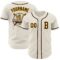 Custom Cream Brown-Gold Authentic Baseball Jersey