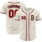 Custom Cream Red-Black Authentic Baseball Jersey