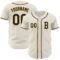 Custom Cream Navy-Gold Authentic Baseball Jersey