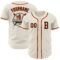 Custom Cream Black-Orange Authentic Baseball Jersey