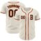Custom Cream Black-Orange Authentic Baseball Jersey