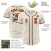 Custom Cream Orange=Black Authentic Baseball Jersey
