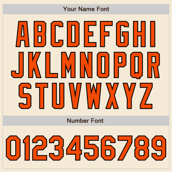 Custom Cream Orange=Black Authentic Baseball Jersey