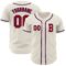 Custom Cream Red=Royal Authentic Baseball Jersey