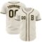 Custom Cream Black-Old Gold Authentic Baseball Jersey