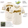 Custom Cream Brown-Gold Authentic Baseball Jersey