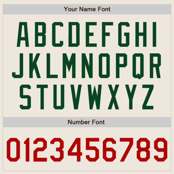 Custom Cream Red-Green Authentic Baseball Jersey