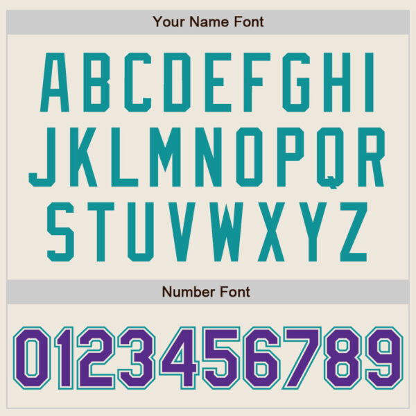 Custom Cream Purple-Teal Authentic Baseball Jersey