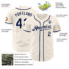 Custom Cream Navy Authentic Baseball Jersey