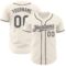 Custom Cream Steel Gray Authentic Baseball Jersey