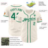 Custom Cream Kelly Green Authentic Baseball Jersey