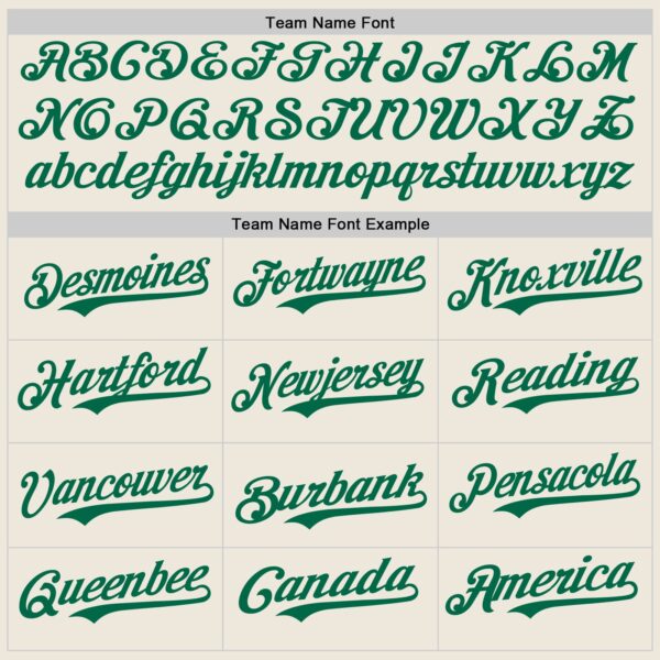 Custom Cream Kelly Green Authentic Baseball Jersey