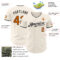 Custom Cream Texas Orange-Black Authentic Baseball Jersey
