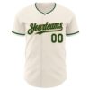 Custom Cream Green-Old Gold Authentic Baseball Jersey