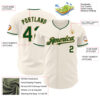Custom Cream Green-Old Gold Authentic Baseball Jersey