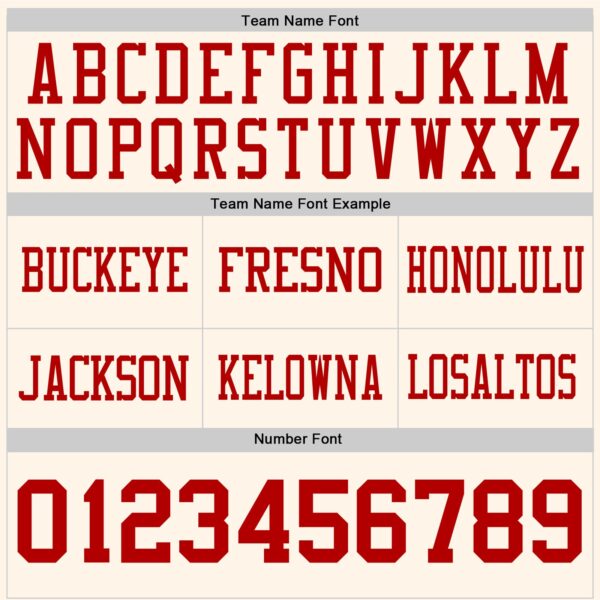 Custom Cream Red Authentic Football Jersey