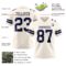 Cream1095-2 Custom Cream Navy Authentic Football Jersey