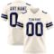 Cream1095 Custom Cream Navy Authentic Football Jersey