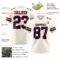 Custom Cream Navy-Red Authentic Football Jersey