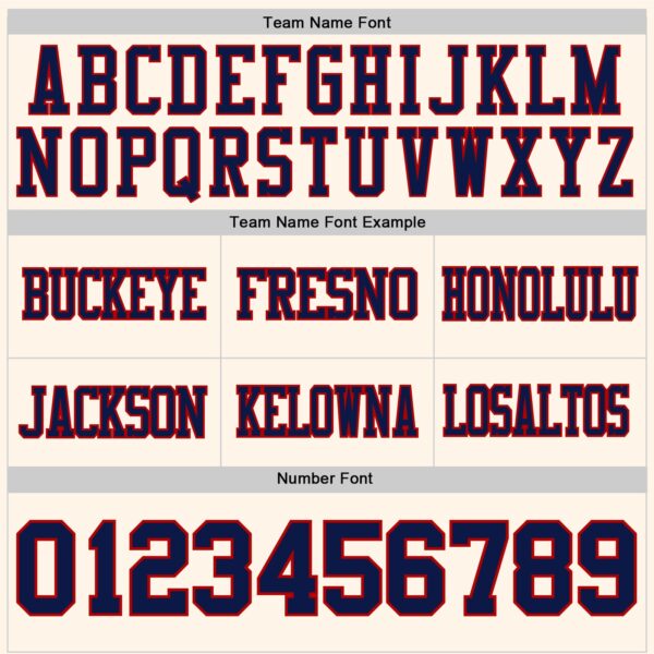 Custom Cream Navy-Red Authentic Football Jersey