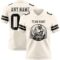 Custom Cream Black Authentic Football Jersey