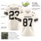 Custom Cream Black Authentic Football Jersey