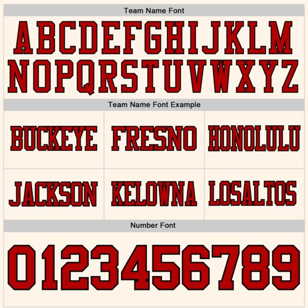 Custom Cream Red-Black Authentic Football Jersey