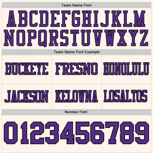 Custom Cream Purple-Black Authentic Football Jersey